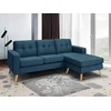 Image de Canapé d'angle réversible en tissu bleu foncé BARTOLOME