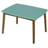 Image de Table de jardin pour enfant en acacia bleu turquoise L.80 cm - GOZO de MYLIA