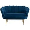 Image de CanapÃ© 2 places coquillage en velours bleu nuit DANDELION en occasion ou reconditionné