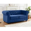 Image de Canapé 2 places CHESTERFIELD - Velours bleu roi