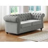 Image de Canapé 2 places CHESTERFIELD - Velours gris clair
