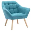 Image de Fauteuil en tissu bleu CASERTA