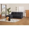 Image de Canapé d'angle gauche relax électrique en tissu gris anthracite LUNANO