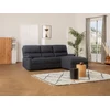 Image de Canapé d'angle droit relax électrique en tissu gris anthracite LUNANO