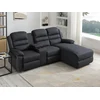 Image de Canapé d'angle droit relax en tissu anthracite MACEDONIA