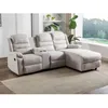 Image de Canapé dangle droit relax en tissu beige MACEDONIA
