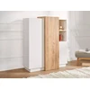 Image de Buffet haut FRANCOLI - 3 portes et 2 niches - Blanc et chêne
