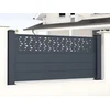 Image de Clôture à poser H89 x L188.6 cm en aluminium anthracite à motifs - BAZIO