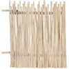 Image de Clôture en bois de teck - L100 x H120 cm coloris naturel clair - EDANA