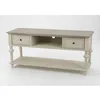 Image de Meuble Tv En Bois Patine Vieilli Beige 2 Tiroirs Légende Amadeus