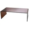 Image de Table basse 110x55x35 cm en verre trempé fumé