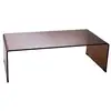 Image de Table basse rectangulaire en verre fumé l110 - elly