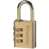 Image de Cadenas à combinaison en laiton massif - MASTER LOCK - Anse 25mm - Jaune