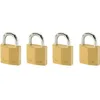 Image de Cadenas en laiton 30 mm sentrouvrant - MASTER LOCK - Lot de 4 - Jaune - A clé - Diamètre de lanse 5 mm