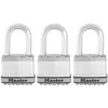 Image de Lot de 3 Cadenas à clés MASTER LOCK M5EURTRILF - Très Haute Sécurité - Acier Laminé - Anse M