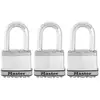 Image de 3 cadenas à clés acier laminé très haute sécurité - anse m MAS3520190929648