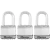 Image de Cadenas Haute Sécurité - MASTER LOCK - M115EURTRILF - A Clé - Acier Laminé Recouvert - Extérieur - Anti-rouille - Anse M - Pack de