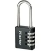 Image de Cadenas à combinaison en aluminium noir - MASTER LOCK - 7640EURDBLKLH - Diamètre 6mm - Utilitaire