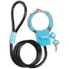 Image de Cable antivol a cle avec menotte 1m master lock - 8275eurdproblu 1201513