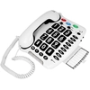 Image de Téléphone Senior Fixe Mural Amplifié 30db Forte Sonnerie Grand Clavier Blanc Geemarc