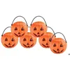 Image de Mini Pots Citrouilles - PTIT CLOWN - 14601 - Décoration Halloween - Plastique - 7x5x7cm - Orange