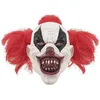 Image de MASQUE INTÉGRAL CLOWN ASSASSIN LATEX Rouge Bordeaux
