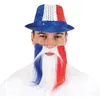 Image de Moustache et barbe supporters France tricolore bleu blanc et rouge (x1) REF/18181