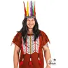Image de Bandeau - 20 - Bandeau Indien - Élastique - 6 Plumes - Multicolore