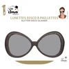 Image de Lunettes De Soleil - Paillettes - Argent - Disco - Déguisement - Soirées - Années 80