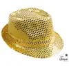 Image de Chapeau À Paillettes - Or - Borsalino - Déguisement - Disco - Année 80 - Taille Unique