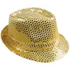 Image de Déguisement - PTIT CLOWN - Chapeau tissu sequins borsalino or - Adulte