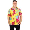 Image de Chemise hawaïenne - PtitClown - Fleurs - Blanc - Homme