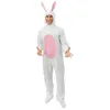 Image de Costume une pièce - PTIT CLOWN - Lapin Blanc Adulte PtitClown - Blanc - Peluche - Capuche oreilles