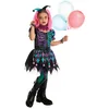 Image de P'tit Clown - Costume Clown Squelette Fille - Déguisement Enfant Parfait Pour Halloween, Fêtes Costumées Et - Taille 10-12 Ans