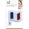 Image de Maquillage - Palette Avec Pinceau - Bleu, Blanc, Rouge - Déguisement - Supporter
