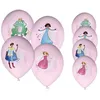 Image de Ballons anniversaire - PTIT CLOWN - Lot de 8 - Latex rose - Motifs Princesses - 30 cm
