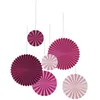 Image de Rosaces à suspendre - PTIT CLOWN - Lot de 6 - Couleur rose - 40cm 30cm 20cm - Mixte