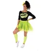 Image de Déguisement Femme - PTIT CLOWN - Années 80 - Tutu Jaune Fluo - Set Complet - Confortable et Coloré