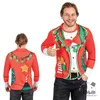 Image de T-shirt de Noël - PTIT CLOWN - Veste Smoking - Rouge - 100% coton - Manches longues
