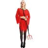 Image de P'tit Clown - Costume Diable - Diablesse Rouge - Déguisement Adulte Parfait Pour Halloween, Fêtes Costumées Et - Taille L-xl