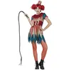 Image de Déguisement - PTIT CLOWN - Robe de clown vintage femme - Rouge - Robe + mini chapeau - Taille L