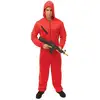 Image de P'tit clown - costume braqueur adulte - arfait pour carnaval, fêtes costumées et évènements à thème - polyester - rouge (xxl)