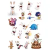 Image de Tatouage - PTIT CLOWN - Lapins Crétins - Humoristique - 148 x 21 cm - Temporaires