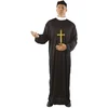 Image de P'tit Clown - Costume Curé Adulte - Déguisement Religieux Homme - Taille S-m