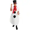 Image de P'tit Clown - 23671 - Costume Bonhomme De Neige - Adulte - Unisexe - Déguisement Snowman Complet Pour Noël - Taille Unique