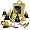 Image de Kit cotillons - PTIT CLOWN - 23823 - 10 personnes - or et noir - Accessoire de Déguisement