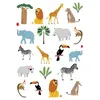 Image de Tatouages temporaires - PTIT CLOWN - Animaux de la savane - Multicolore - 15 x 21 cm - Pour enfants
