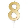 Image de Bougie Anniversaire - PTIT CLOWN - Géante Or - Chiffre 8