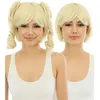 Image de Perruque manga avec couettes détachables luxe blonde