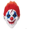 Image de Masque intégral de clown - PTIT CLOWN - 24024 - Cheveux rouges - Effrayant et réaliste - Taille adulte
